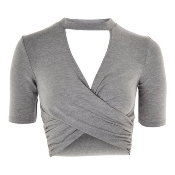 Softest Topshop Twist-Front Choker-Neck Top XS - Picture 6 of 16